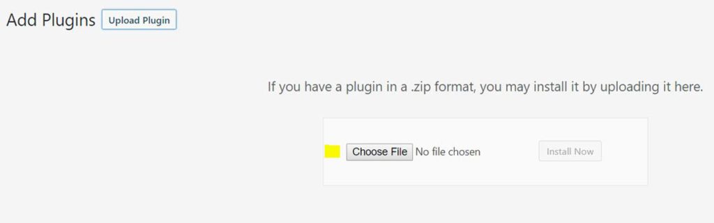 WordPress Plugin Choose File